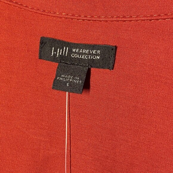 NWT J. Jill Wearever Collection Womens Rust orange stretch Button-Up Jacket Medi - Picture 8 of 9